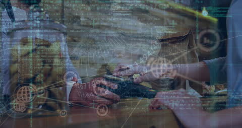 Digital Payment Technology and Data Processing Animation