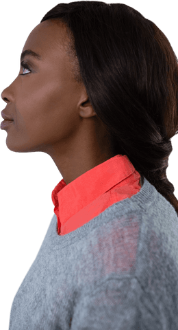 profile of thoughtful woman on transparent background - Download Free Stock Videos Pikwizard.com