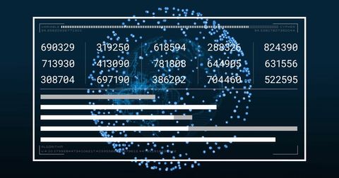 Digital Globe with Data Processing Visualization - Download Free Stock Images Pikwizard.com