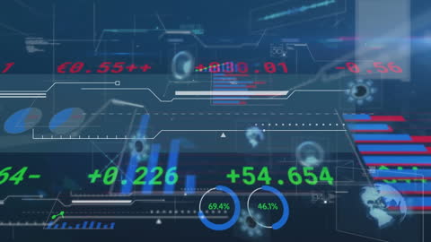 Futuristic Financial Technology With Digital Data Interface