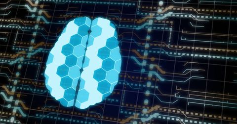 Artificial Intelligence Concept with Digital Brain Network - Download Free Stock Images Pikwizard.com