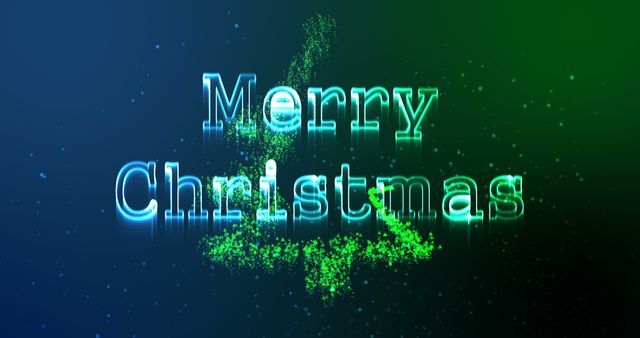 Illustration of christmas greeting with merry christmas message on colored background 4k
