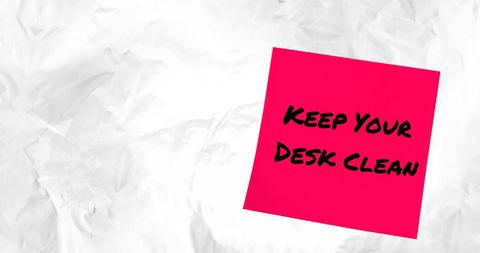 Motivational Note on Crumpled Paper Background Encouraging Tidiness - Download Free Stock Images Pikwizard.com