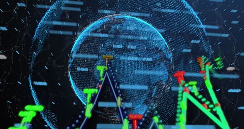 Dynamic Financial Data with Global Digital Context - Download Free Stock Images Pikwizard.com