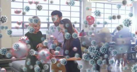 Visualization of COVID-19 Over Office Environment