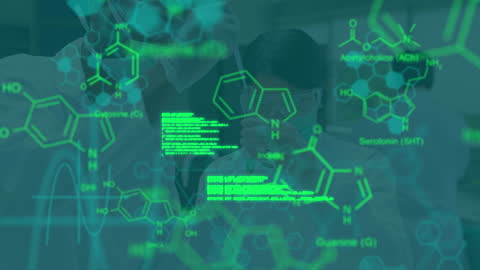 Innovative Scientists Analyzing Chemical Formulas in Laboratory