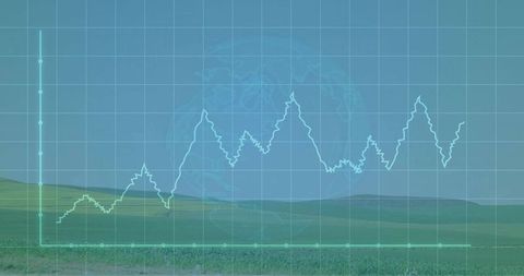 Data Visualization Overlay on Hills with Global Focus