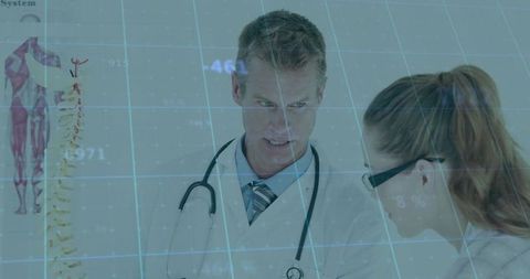 Medical Professionals Analyzing Data in Clinical Setting