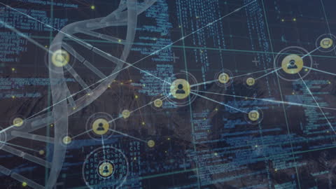 Digital DNA Network Connectivity Concept