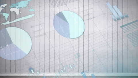 Business People and Financial Data Visualization Animated Overlay