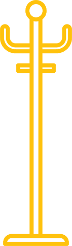 Transparent Yellow Clothes Hanger Illustration Vector