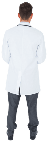 Transparent View Back of Male Doctor in White Coat - Download Free Stock Videos Pikwizard.com