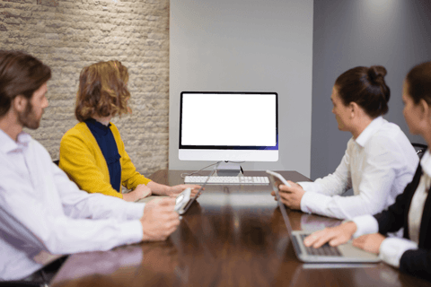 transparent screen in office meeting with diverse team collaborative setup - Download Free Stock Videos Pikwizard.com