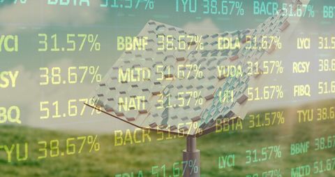 Financial Technology Advanced Data Analysis Illustration