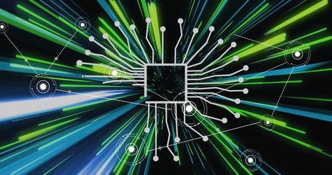 Digital Interface with Network Connections and AI Elements - Download Free Stock Images Pikwizard.com