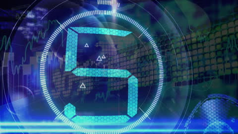 Digital Financial Countdown in Minimalistic Style