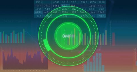 Futuristic Data Analysis Dashboard with Speedometer Overlay - Download Free Stock Images Pikwizard.com