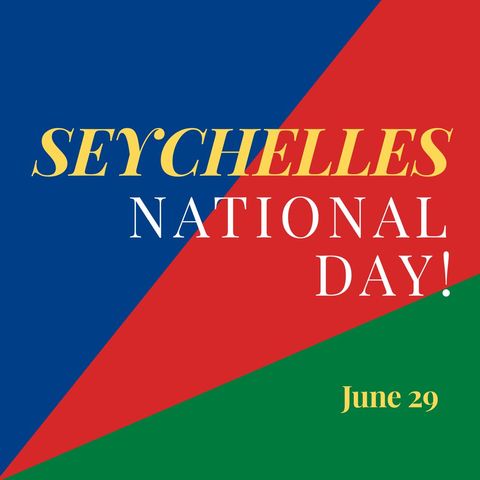 Seychelles National Day Celebration Flag Design - Download Free Stock Templates Pikwizard.com