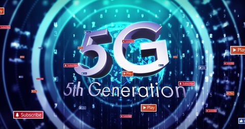 Futuristic 5G Technology and Social Media Convergence - Download Free Stock Images Pikwizard.com