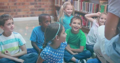 Diverse Group of Children Engaged in Classroom Learning