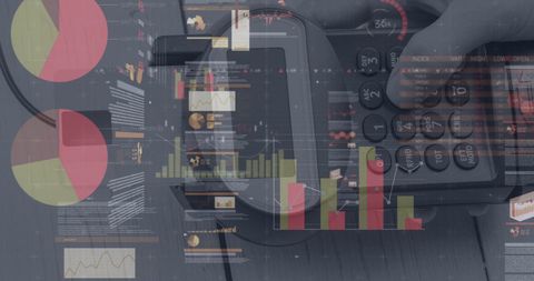 Financial Data and Technology over Payment Terminal Concept - Download Free Stock Images Pikwizard.com