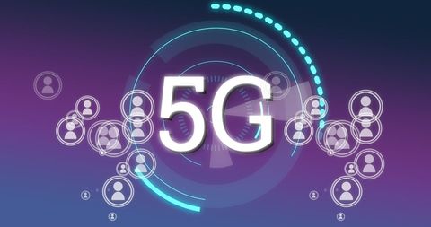 Futuristic 5G Network Concept with Digital Connections - Download Free Stock Images Pikwizard.com