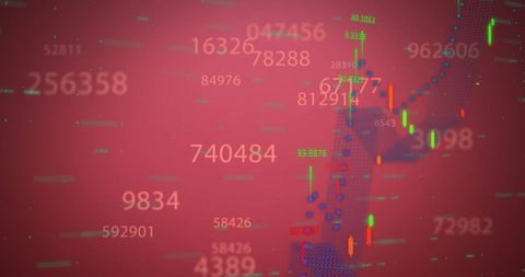 digital numbers and data patterns flowing on red background - Download Free Stock Images Pikwizard.com