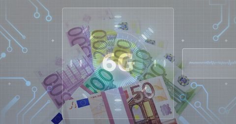 6G Technology Integrated with Euro Currency, Futuristic Finance - Download Free Stock Images Pikwizard.com