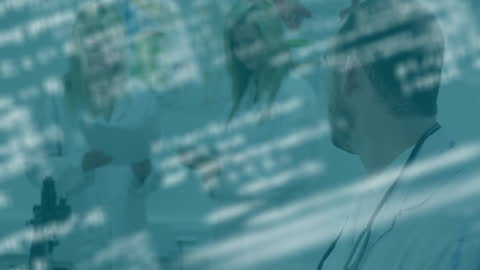 Doctors Analyzing Data in Technological MedTech Environment