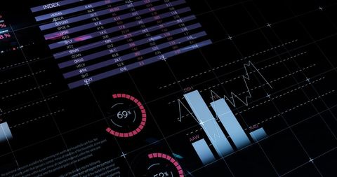 Financial Data Processing with Graphical Analysis Interface - Download Free Stock Images Pikwizard.com