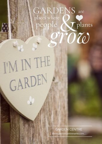 heart-shaped garden sign hanging in a tranquil green environment - Download Free Stock Templates Pikwizard.com