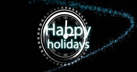 midnight holiday countdown concept with futuristic clock - Download Free Stock Images Pikwizard.com