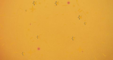 Colorful Happy New Year Text on Orange Background with Balloons