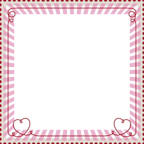 transparent frame with pink stripes and heart corners - Download Free Stock Videos Pikwizard.com