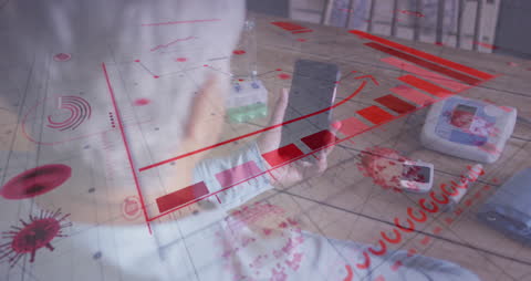 Senior Woman Engaging with Modern Data Analytics