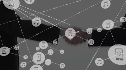 Business Networking and Technological Collaboration Concept