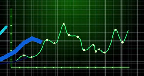 Financial Graph Analysis on Green Grid Background - Download Free Stock Images Pikwizard.com