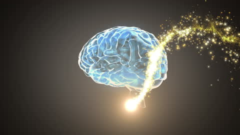 Golden Shooting Star and Spinning Human Brain
