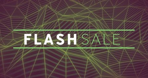 Futuristic Neon Flash Sale Banner on Dark Background