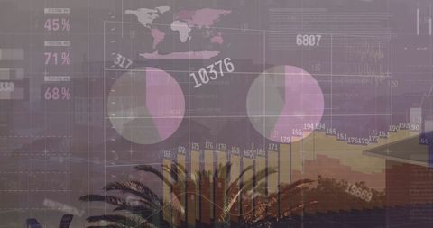 dynamic data visualization over cityscape - Download Free Stock Images Pikwizard.com