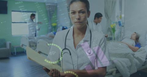 Healthcare Technology Modern Doctor at Hospital Interface