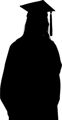 graduate silhouette with cap on transparent background - Download Free Stock Videos Pikwizard.com