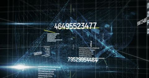 Digital Data Stream with Futuristic Grid Visualization - Download Free Stock Images Pikwizard.com