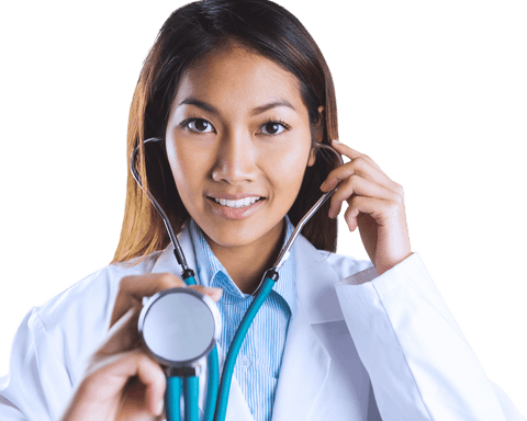 confident asian doctor holding stethoscope, transparent background - Download Free Stock Videos Pikwizard.com