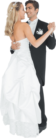 elegant wedding couple dancing in charming embrace, transparent background - Download Free Stock Videos Pikwizard.com