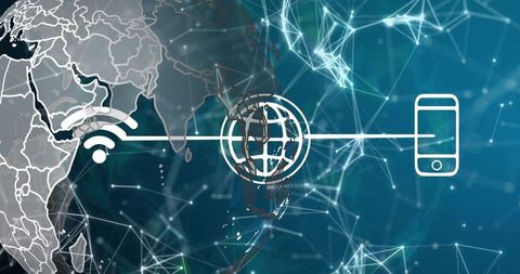 Global digital connectivity concept with network connections