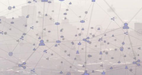 Digital Social Network Overlay on Urban Skyline