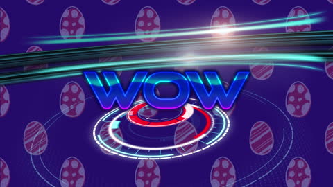 Wow Text Animation with Digital Scope and Easter Eggs
