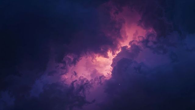 Dramatic Twilight Clouds with Pink and Purple Glow