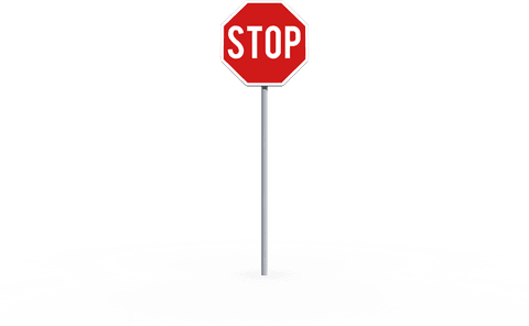 red stop sign poster on transparent background - Download Free Stock Videos Pikwizard.com
